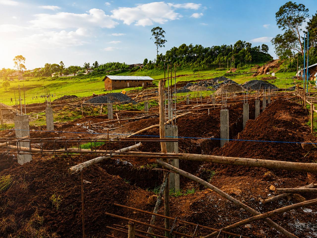 School project construction getting started — Ashebir Tolla Building and Water Works